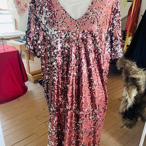 Pink and Silver Sequin mini  Dress- XL J.Crew